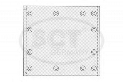 SCT GERMANY sn19384 -  Комплект тормозных башмаков, барабанные тормоза